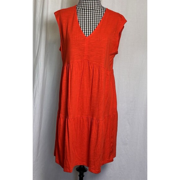 Social Standard By Sanctuary A-Line Dress Womens M Orange Tiered Sleeveless Mini - Picture 1 of 6
